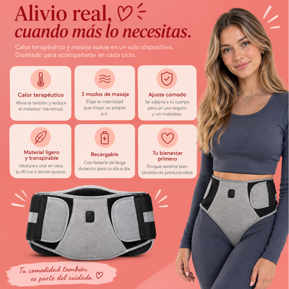 Almohadilla Térmica para Cólicos con Luz Roja y Vibración