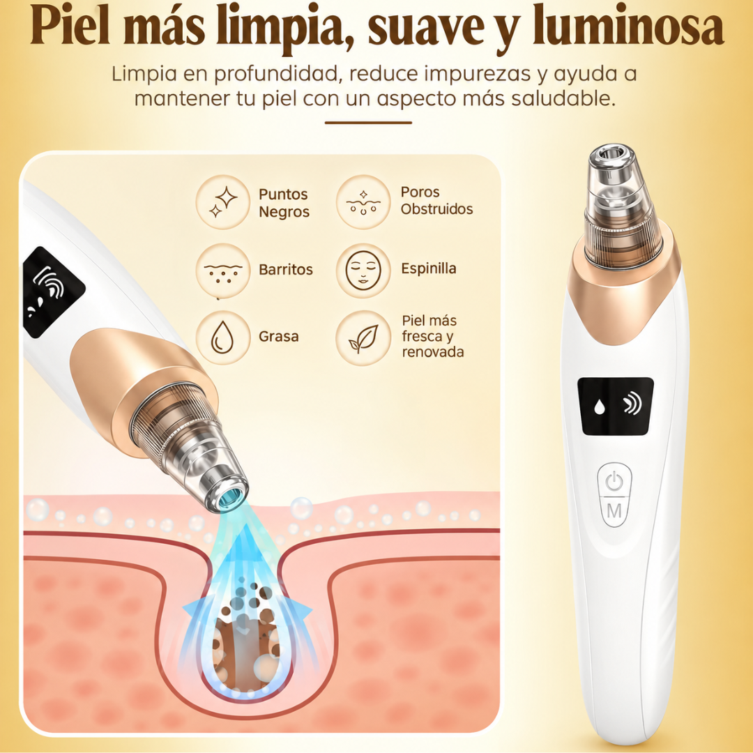 Removedor de Puntos Negros sin Dolor, Succión Ajustable