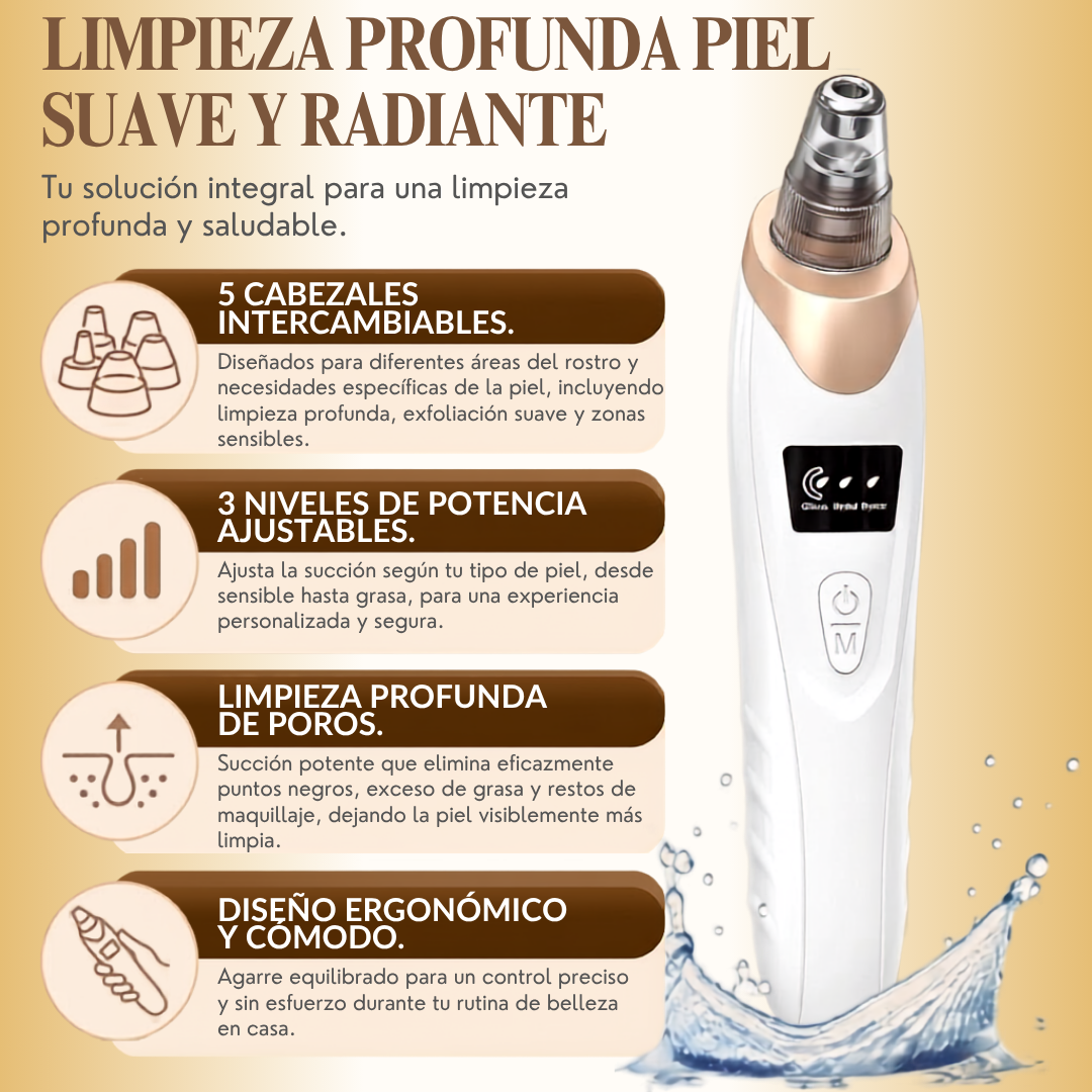 Removedor de Puntos Negros sin Dolor, Succión Ajustable
