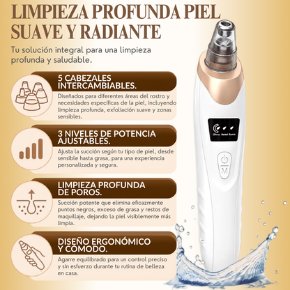 Removedor de Puntos Negros sin Dolor, Succión Ajustable